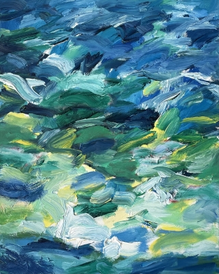 Im Garten, 50x40cm, 2021